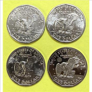 4pc Lot 1980 PDS SBA Dollars BU & Proof