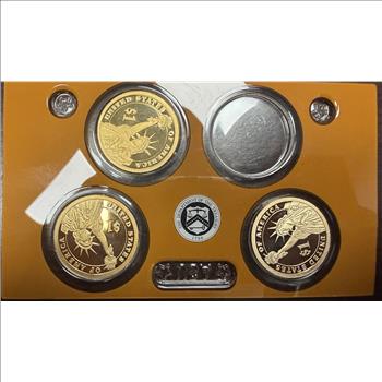 3 Presidential $1 Proof Coins Reagan Buchanan Fillmore Mixed Set Display Holder