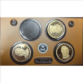 3 Presidential $1 Proof Coins Reagan Buchanan Fillmore Mixed Set Display Holder