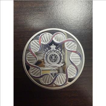 2026 Niue $1 Human Body HEART 1 oz .999 Silver Colorized Proof Coin COA OGP
