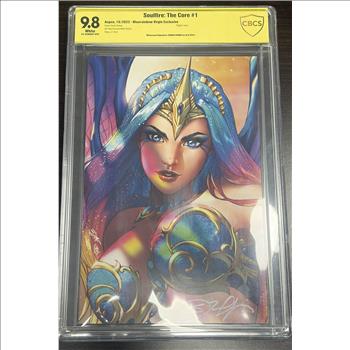 Graded and Signed Comic: Soulfire: The Core #1 Bluerainbow Virgin Exclusive Signed by Soran Sunning CBCS 9.8