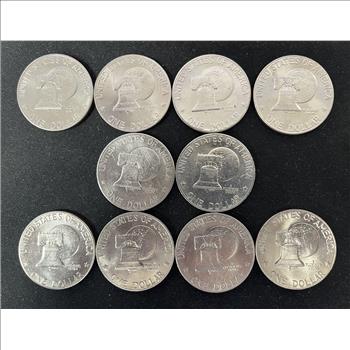 Lot of 10 1976 Type 2 Ike Dollars