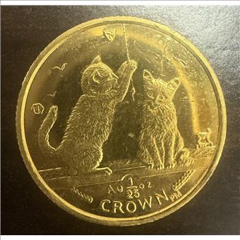 2001 Isle of Man 1.24g Gold Coin Elizabeth II AU 1/25 oz 