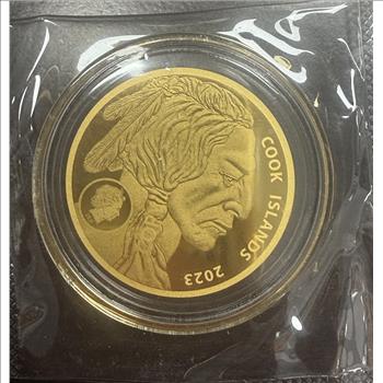 Cook Island 2023 $5 Liberty Ultra Thin Coin Fine Gold