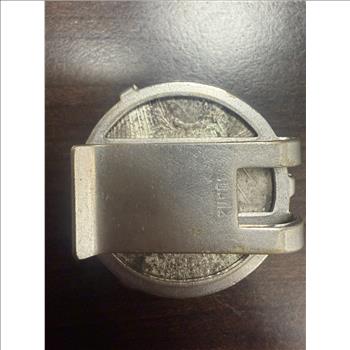Vintage 1922 Peace Silver Dollar Coin Money Clip Silver Tone Pocket Cash Holder
