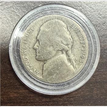 1943-P Jefferson War Nickel 35% Silver WWII Philadelphia Mint Circulated