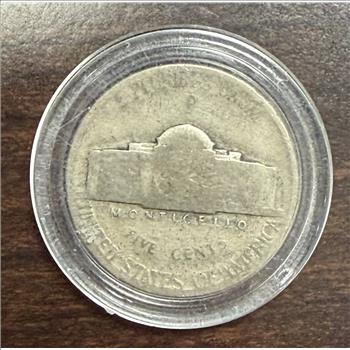 1943-P Jefferson War Nickel 35% Silver WWII Philadelphia Mint Circulated