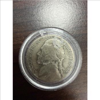 1944-P Jefferson War Nickel 35% Silver WWII Coin – Circulated