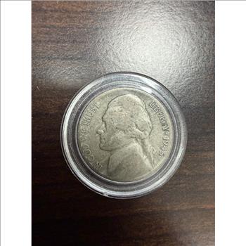 1945-D Jefferson War Nickel 35% Silver WWII Denver Mint Circulated