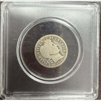 1912-S Barber Dime 10C 90% Silver San Francisco Mint Circulated