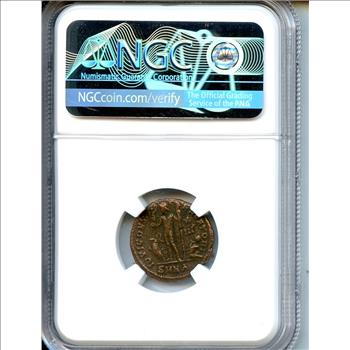 Ancient Roman Coin Licinius II Bronze Nummus Issued as Caesar NGC Graded