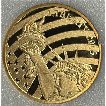 Cook Islands 2016 $5 Gold 1/10oz of .24 Gold Proof Liberty