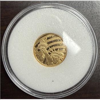 Cook Islands 2016 $5 Gold 1/10oz of .24 Gold Proof Liberty