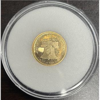 Cook Islands 2021 $5 Gold 1/10oz of .24 Gold Proof Liberty