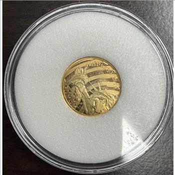 Cook Islands 2015 $5 Gold 1/10oz of .24 Gold Proof Liberty