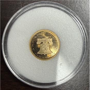 Cook Islands 2015 $5 Gold 1/10oz of .24 Gold Proof Liberty