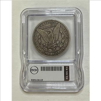 1887 O Morgan Silver Dollar Vam-2 Double Date ICG F12