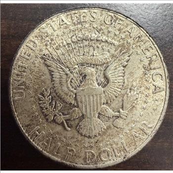 1964 Kennedy Half Dollar 90% Silver Circulated US Coin Philadelphia No Mint Mark