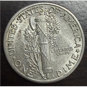 1943 Mercury Silver Dime 90% Silver Philadelphia Mint Circulated US Coin