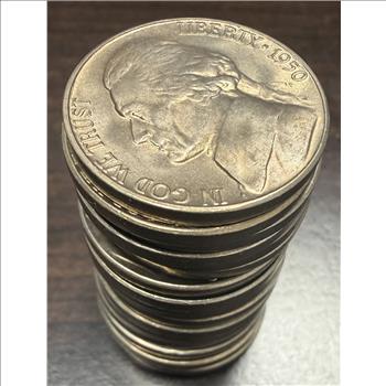 1950-D Jefferson Nickel Key Date Low Mintage Denver Mint US 5 Cent Coin Lot of 18
