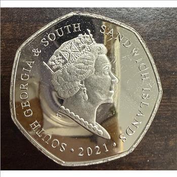 2021 South Georgia South Sandwich Islands Angel Wings 50p Nurse Tribute BU