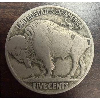 Dateless Buffalo Nickel – Heavily Worn/Damaged Indian Head 5 Cent Coin – As Is