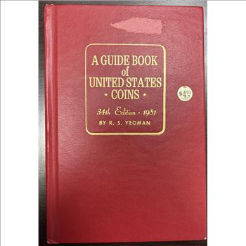 1981 Red Book Guide Book of United States Coins 34th Edition R.S. Yeoman Hardcover