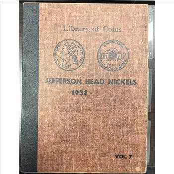Complete Jefferson Nickel Set 1938-1965 Library of Coins Album 11 Silver 1950-D