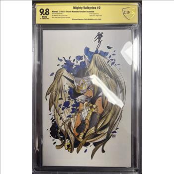  Graded & Signed Comic: Marvel's Might Valkyries #2 Peach Momoko Retailer Incentive (Kraven Appearance) Virgin Cover Signed by Peach Momoko CBCS 9.8