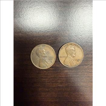 Lot of 2 1932-D Lincoln Wheat Cents Denver Mint Better Date Pennies Circulated