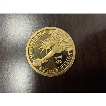 George Washington Gold Tone Presidential $1 Novelty Token Medal 1st President