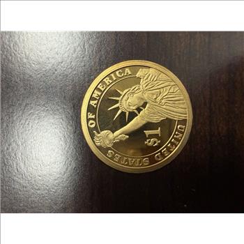 John Adams Gold Tone Presidential $1 Novelty Token Medal 2nd President