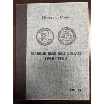 Vintage Library of Coins Franklin Half Dollars 1948-1963 Vol. 21 Empty Album
