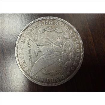 1903-S Morgan Silver Dollar 90% Silver Scarce Date Engraved Graffiti Damaged