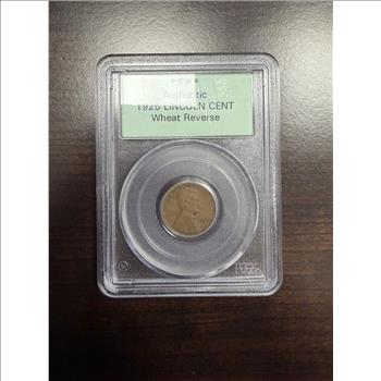 1925 Lincoln Wheat Cent PCGS Authentic Old Holder Wheat Reverse Penny