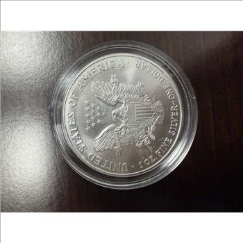 2000 American Silver Eagle 1 oz .999 Fine Silver Colorized Walking Liberty Box