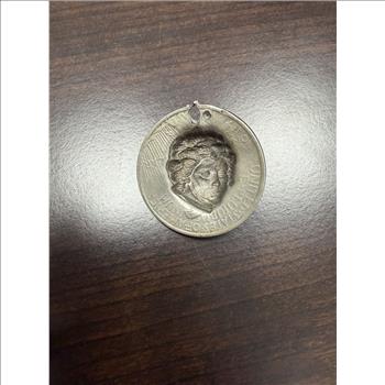 1922 Peace Silver Dollar Hobo Coin Art Carved Sculpted Female Portrait Pendant