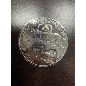 2025 Great Britain £5 Year of the Snake Charles III Royal Mint Lunar Coin