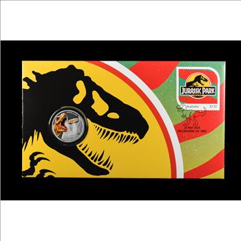 2025 Niue Jurassic Park Coin & Stamp Set Low Mintage of only 5000 pieces.
