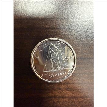 2026 Canada 10 Cents Dime W Mint Mark Winnipeg Collector Coin Bluenose