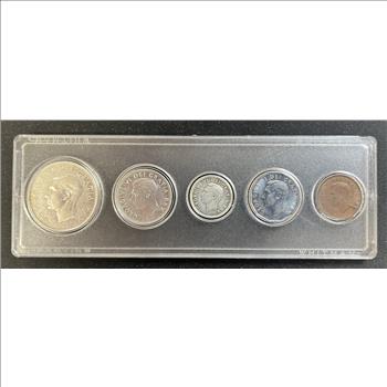 1952 Canada 5pc Coin Set Cent Thru Half Dollar