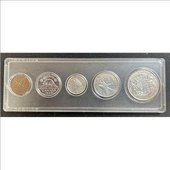 1952 Canada 5pc Coin Set Cent Thru Half Dollar