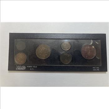 6pc Coin Set from the East India Co & India Straights from the 1800's