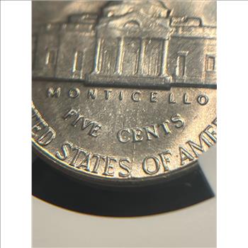 1944-S Jefferson Silver War Nickel NGC Graded MS64 Mint Error Rim to Rim Die Crack Bill Fivaz Hand Signed Label