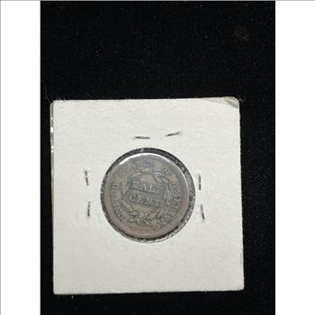 1853 Half Cent Copper Penny Coin Rare