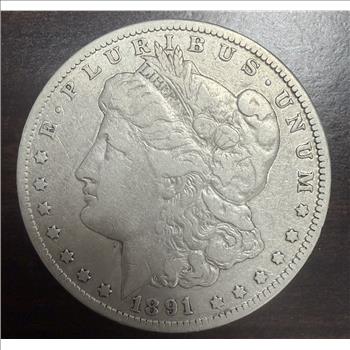 1891-CC Morgan Silver Dollar $1 Carson City Key Date 90% Silver