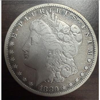 1880-CC Morgan Silver Dollar $1 Carson City Low Mintage 90% Silver