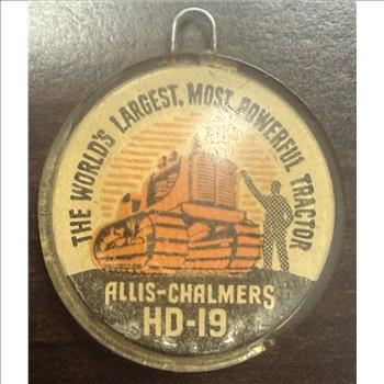 1946-S Allis Chalmers HD-19 Tractor Encased Penny Advertising Keychain