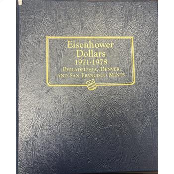 Eisenhower Dollars 1971-1978 Philly, Denver, San Fran Mints 6 40% Silver Dollars Included Incomplete