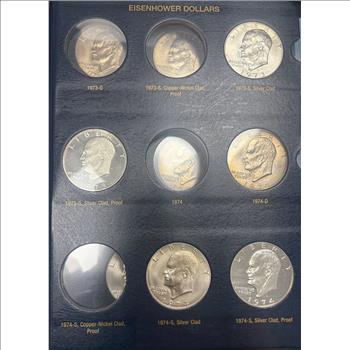 Eisenhower Dollars 1971-1978 Philly, Denver, San Fran Mints 6 40% Silver Dollars Included Incomplete